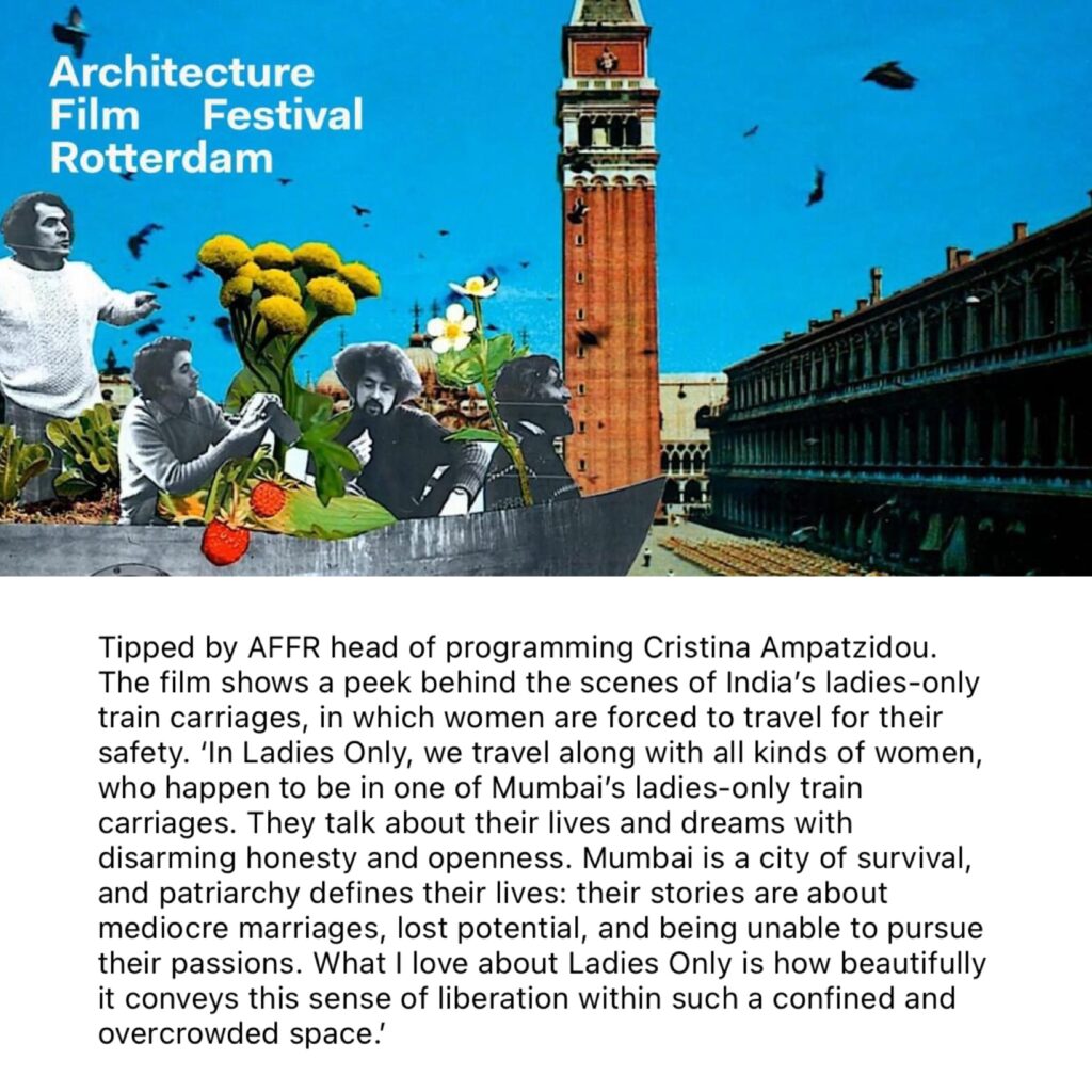 Ladies Only at Architecture Film Festival Rotterdam Netherlands Milann Tress John